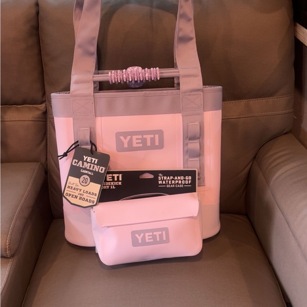YETI Pink Tote Bag  cherry blossom